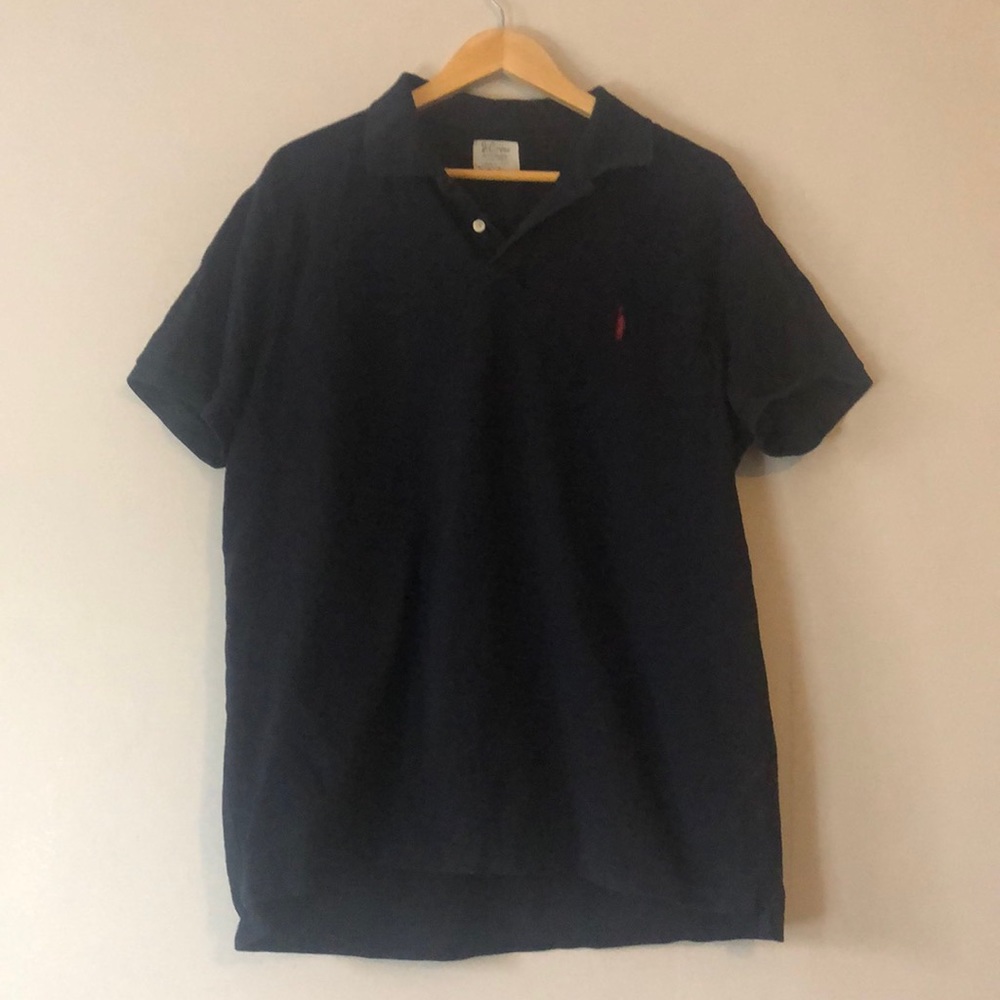 J Crew mens xl polo shirt blue. 100% cotton.